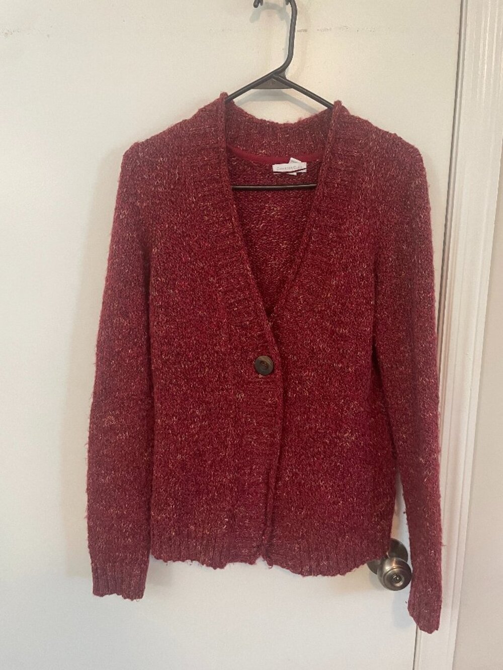 Charter Club Red Sweater Cardigan Size M